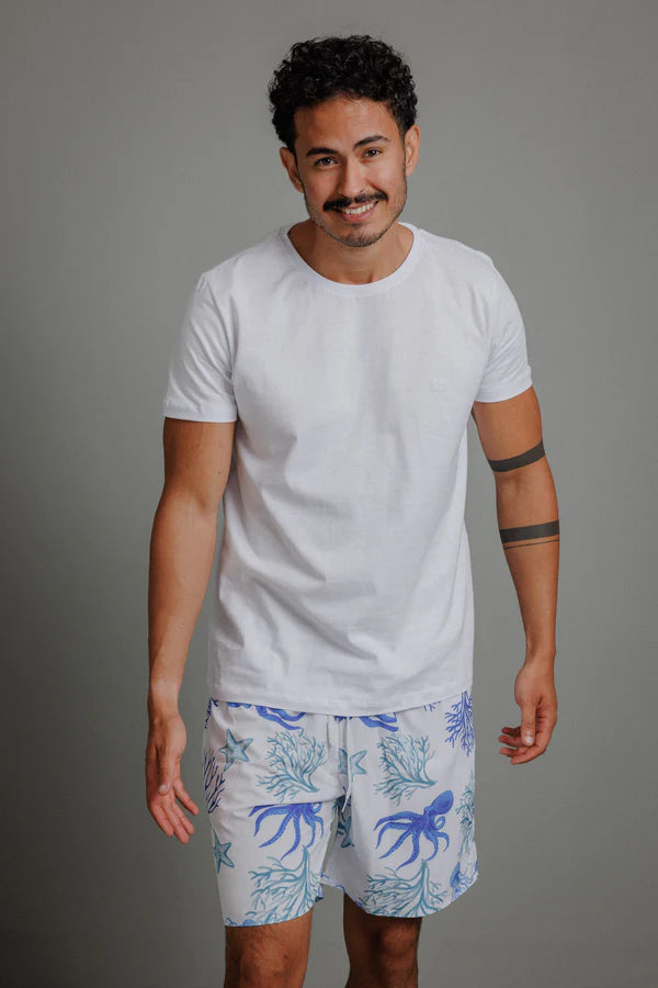 Short Praia Estampado com Elastano