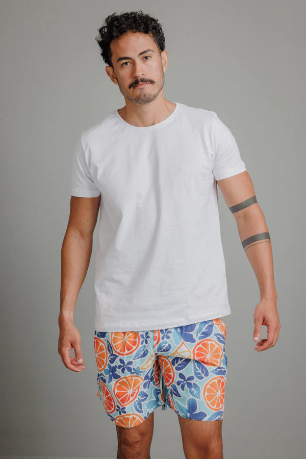 Short Praia Estampado com Elastano