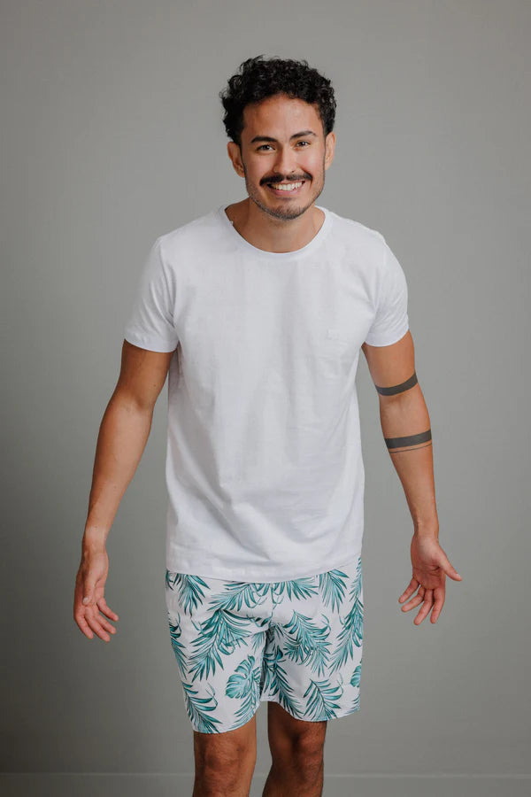 Short Praia Estampado com Elastano