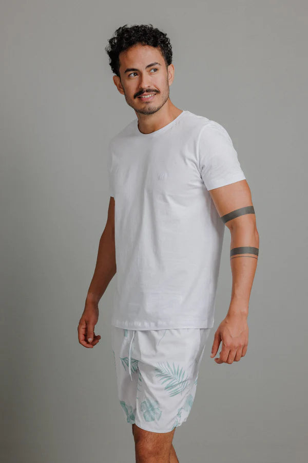 Short Praia Estampado com Elastano