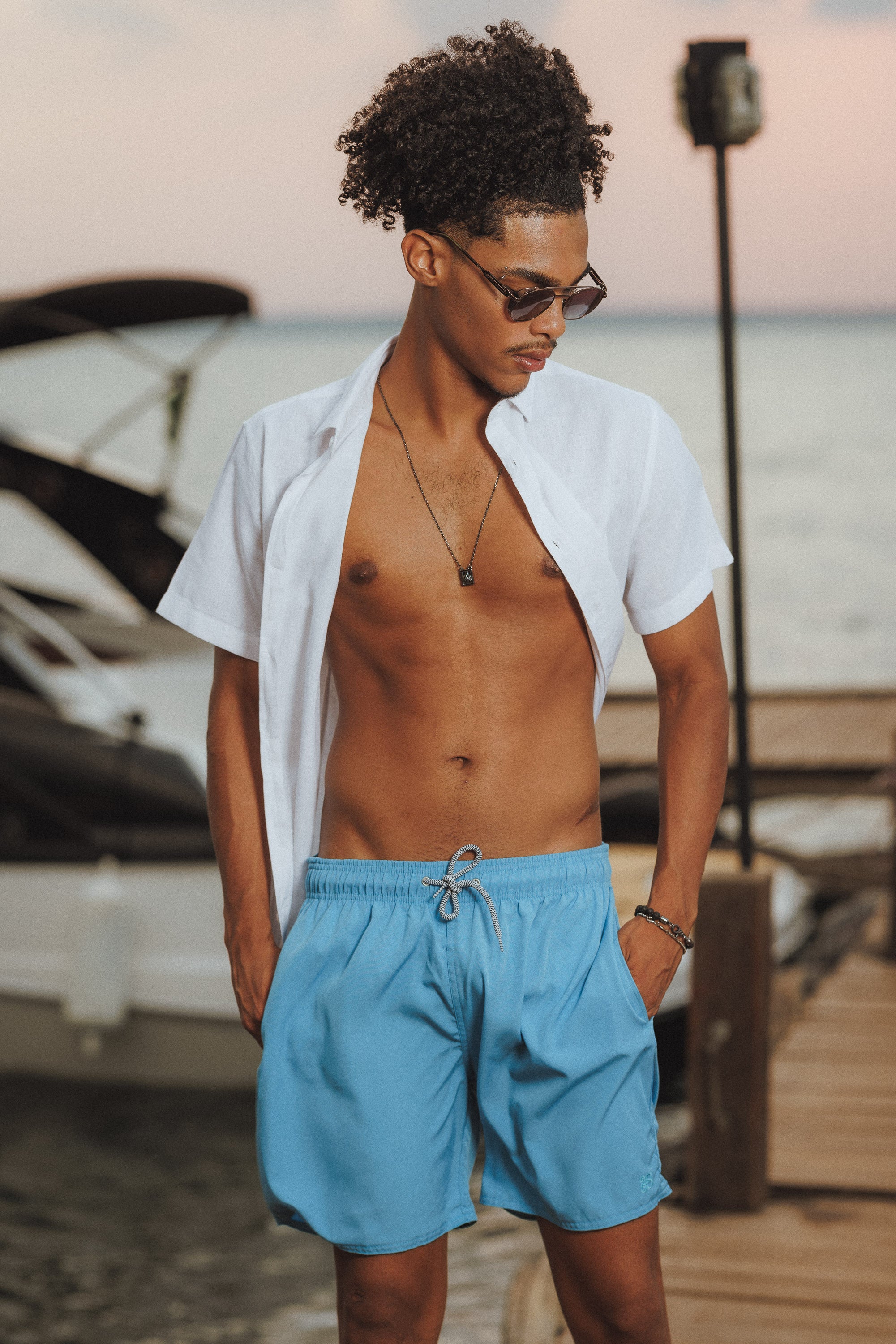 Short Praia Liso Gold