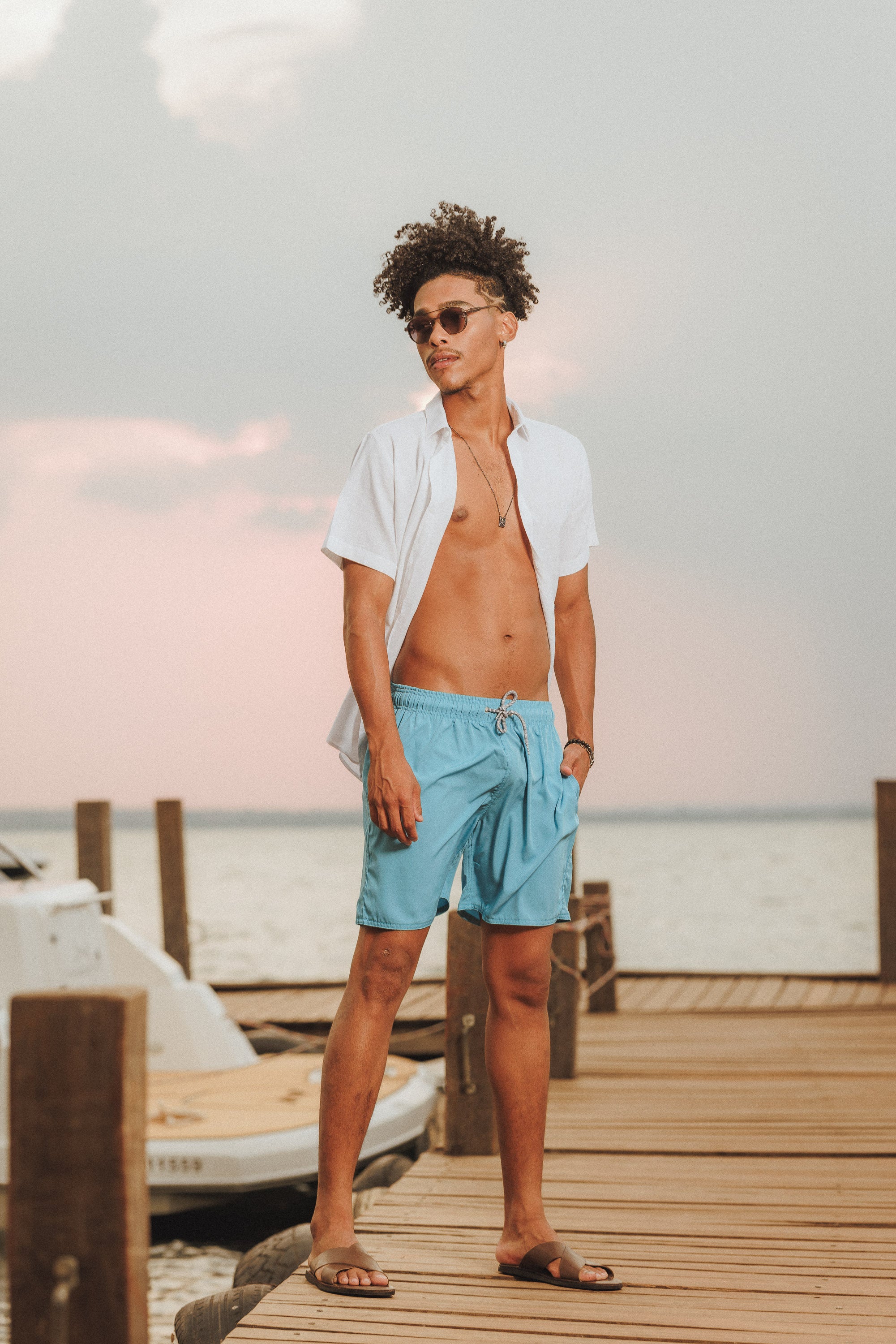 Short Praia Liso Gold