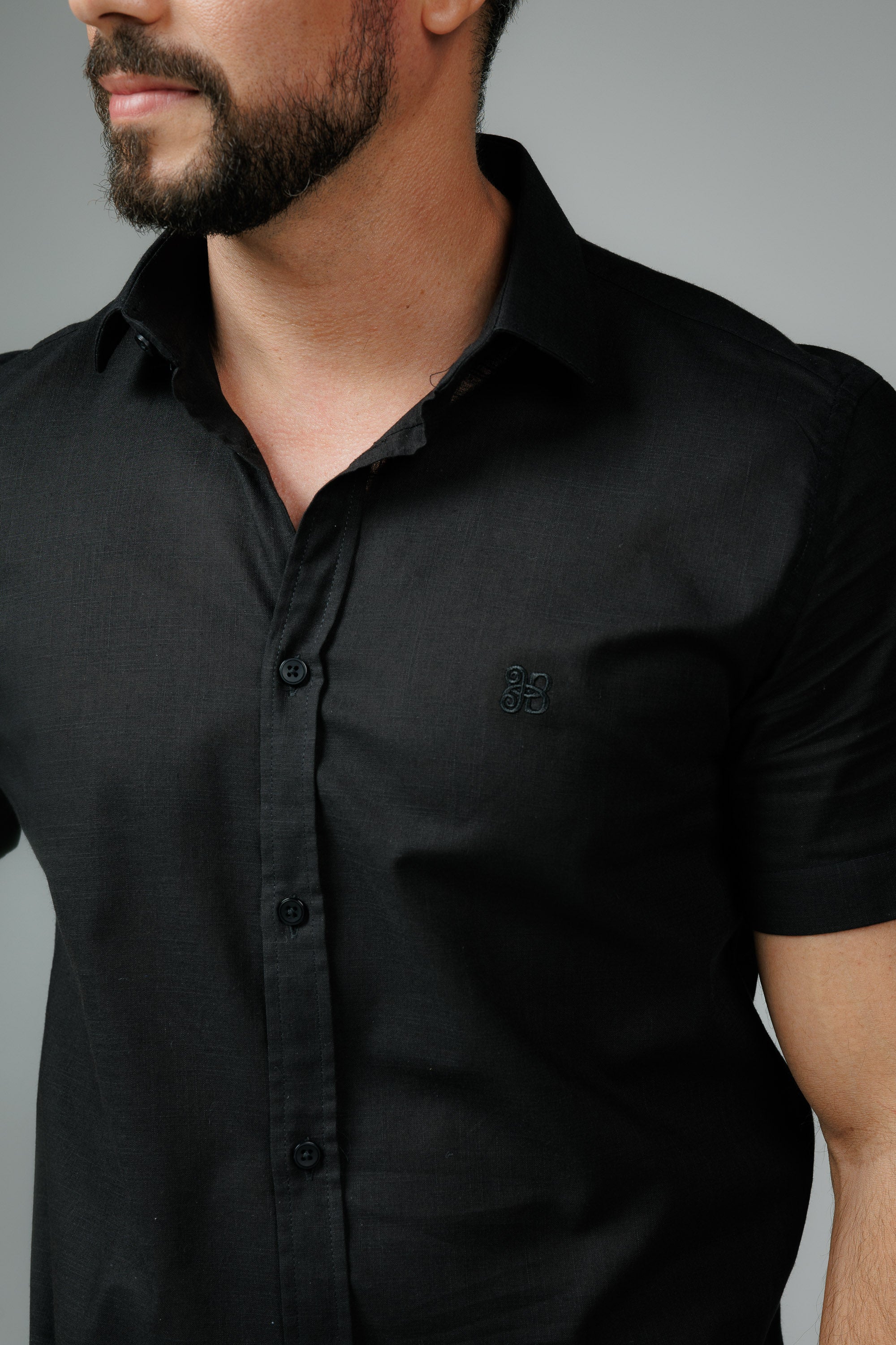 Camisa Manga Curta Slim Fit Flame