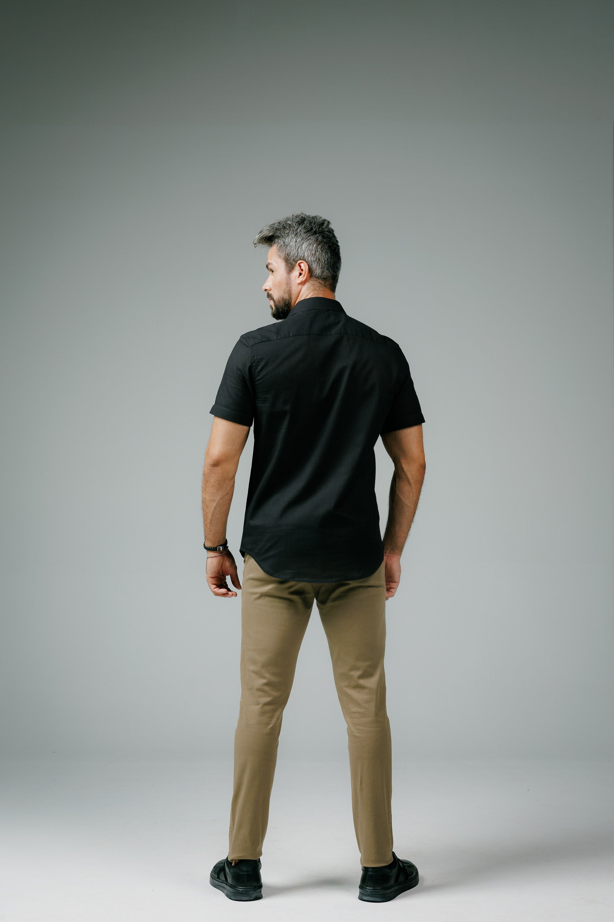 Camisa Manga Curta Slim Fit Flame