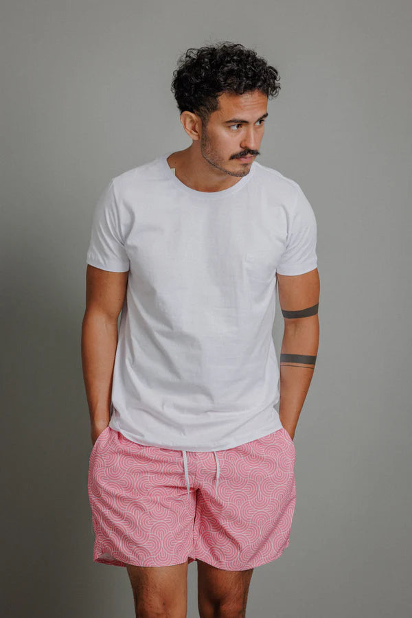 Short Praia Estampado com Elastano