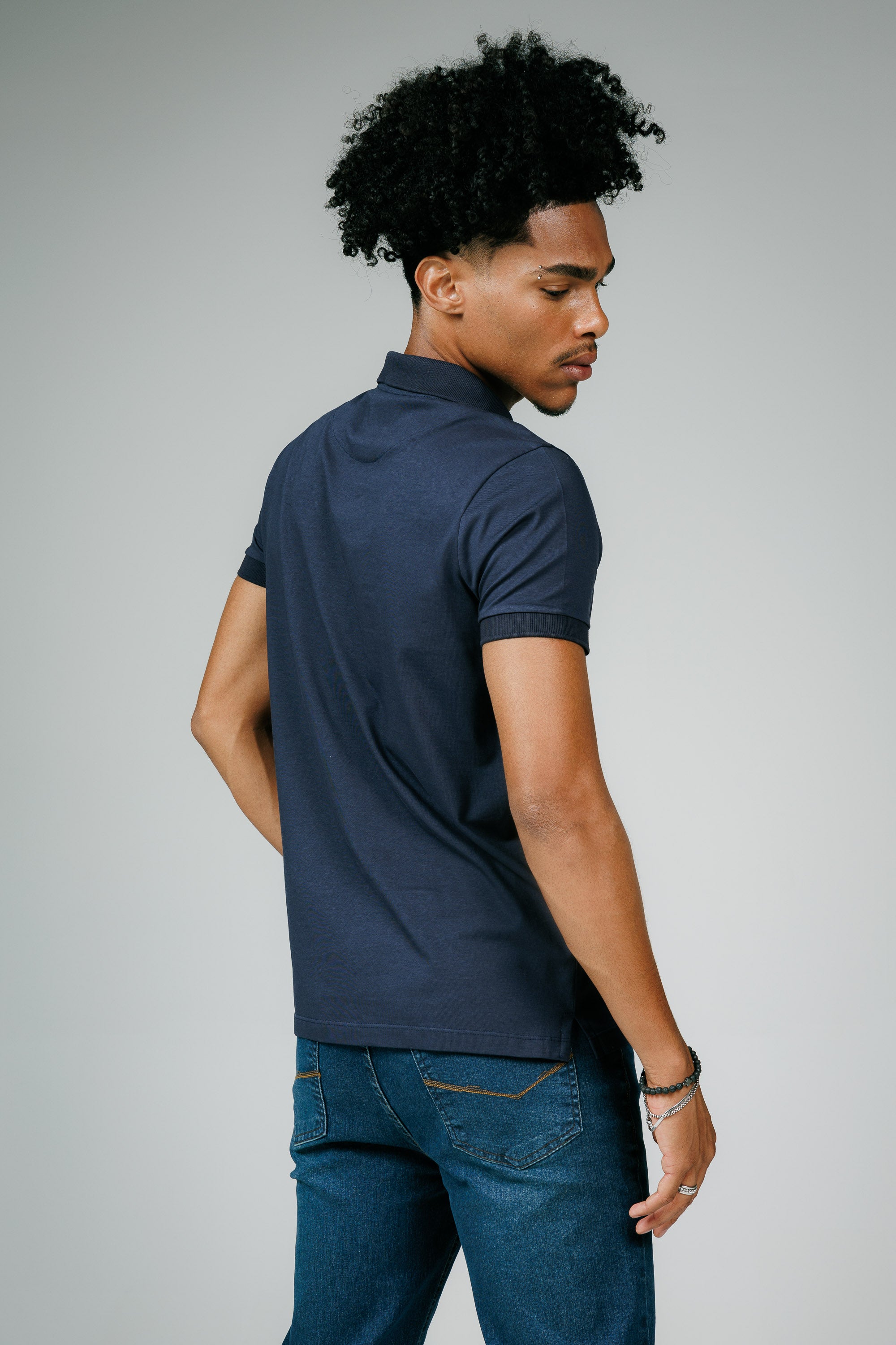 Polo Cotton Pima com Elastano Lisa